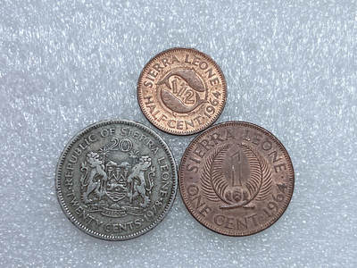 第一海外回流一元起拍收藏 散集专场  第266期 - 塞拉利昂硬币 3枚