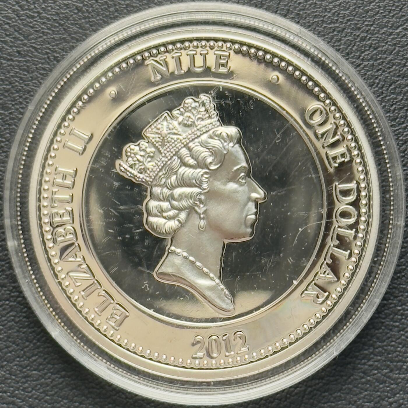 ＜小葵钱铺＞第65期·散币·银币场·满200包邮，不寄存·17号发货 〈发行量5000·28.28g，925银〉纽埃2012年1812年俄法战争·指挥官1元精制彩色纪念币