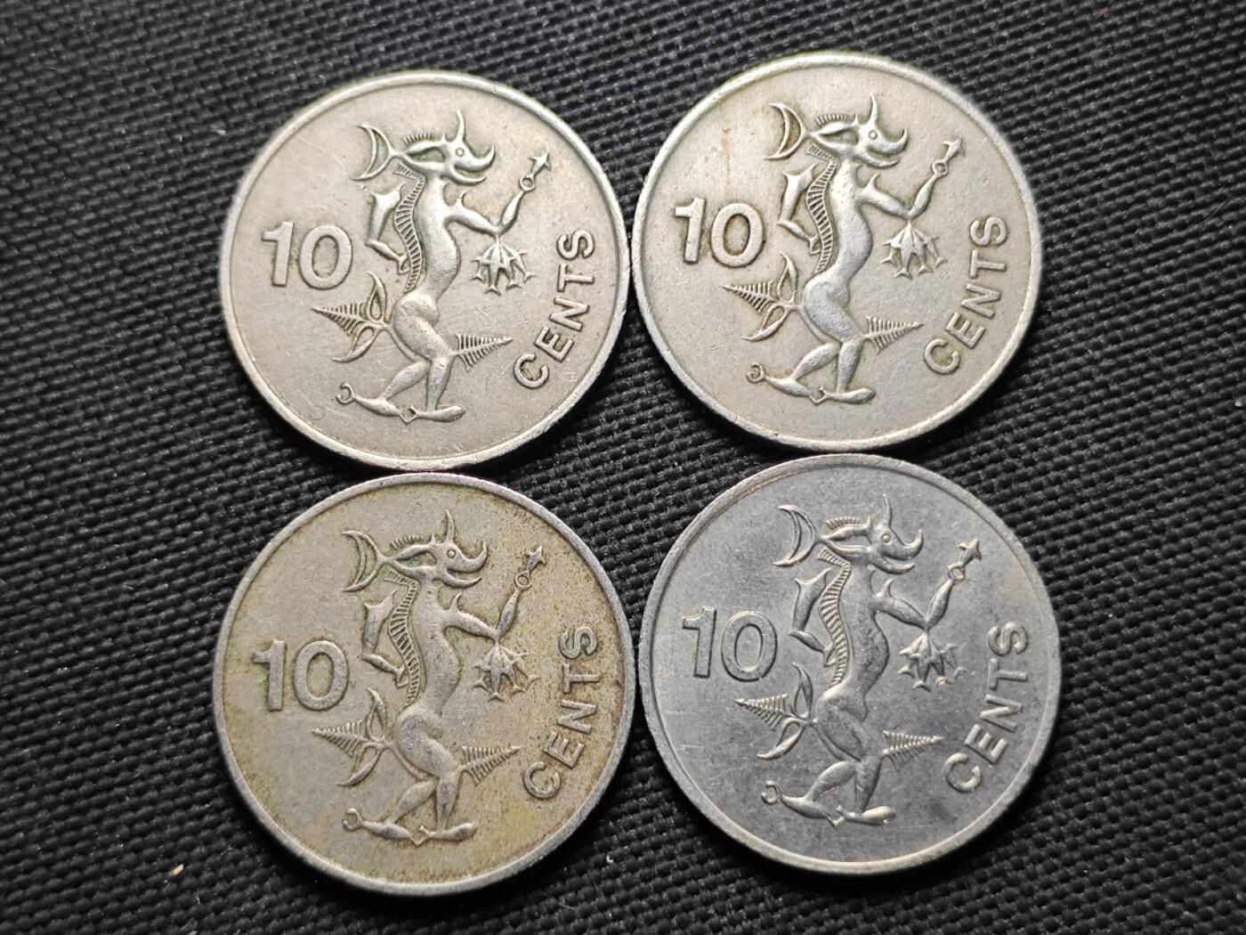 KK钱币收藏小铺  第370场  2月预留时间 周末发货  所罗门群岛10分一组4枚