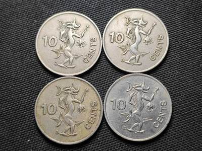 KK钱币收藏小铺  第370场  2月预留时间 周末发货 -  所罗门群岛10分一组4枚