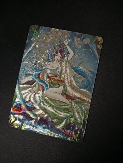 花开卡拍第47期（11月16号周日截拍，品控勿拍!!!拍品不寄存，运费5元，自制卡难免瑕疵，可能存在轻微撞角爆边等出厂瑕疵，品控介意勿拍！） - 焱卡文化 十二花神甄宓 粗闪