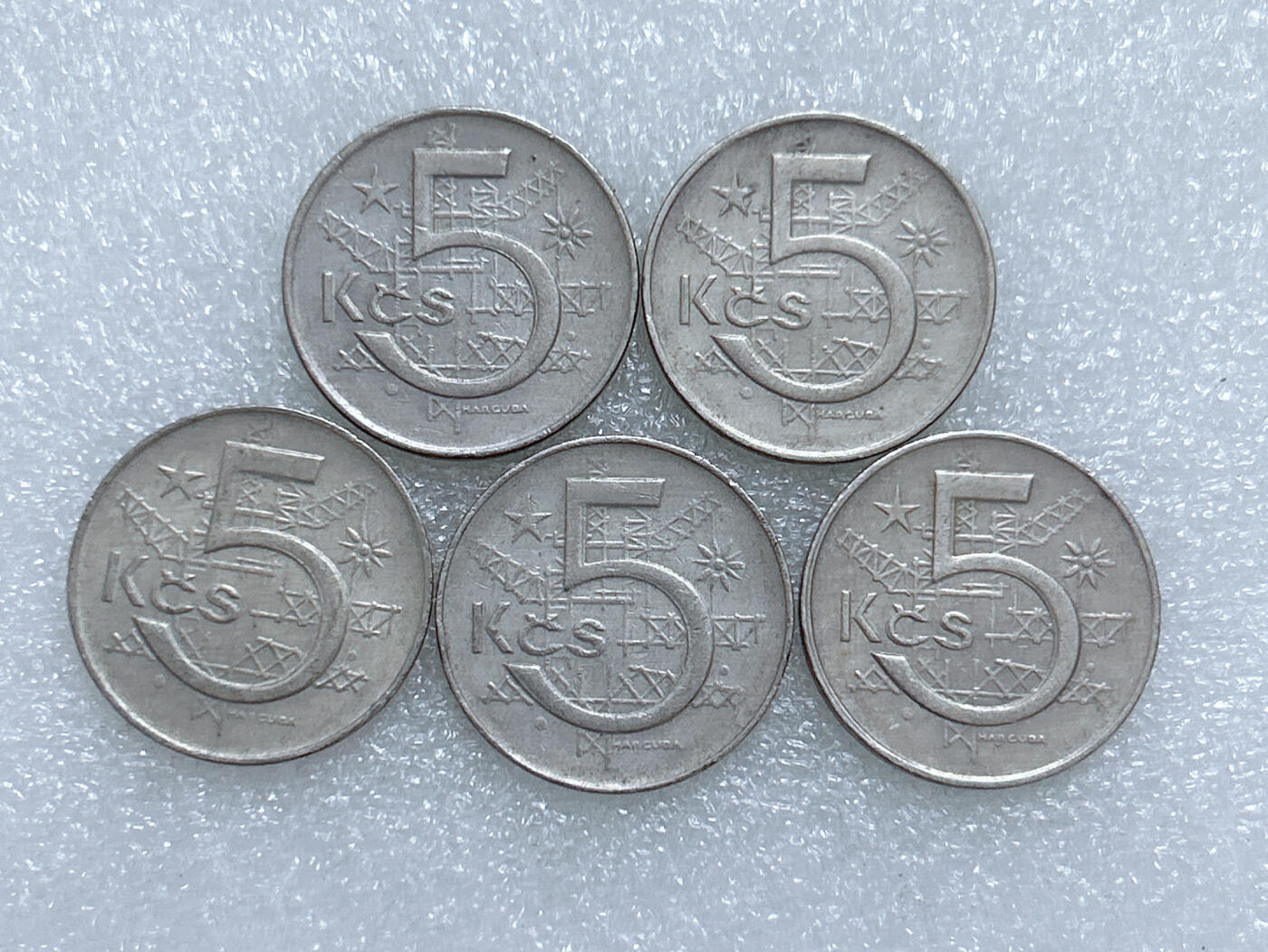 第一海外回流一元起拍收藏 散集专场  第266期 捷克斯洛伐克5克朗硬币 5枚