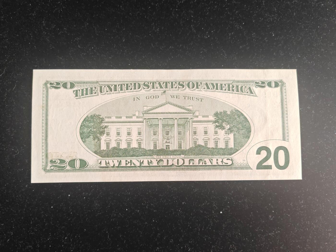 美国 1999年 大头版 20美元 无47 全新