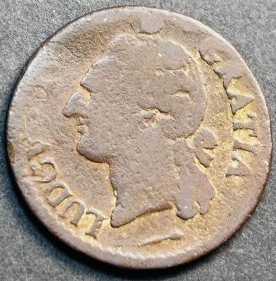 文馨钱币收藏第 281 场，【 长期接收代拍品】银元，银币，套币，纸币专场（本场截拍后休息三天，19 号发货） - 1786 年法国路易十六古铜币