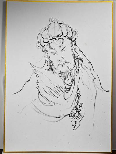 白泽拍卖卡牌手绘专场第28期（细雨生寒、寻梅闻香） - 2025 秦嘉裕色纸 尺寸：21cm*29.5cm  秦嘉裕背简绘 隆中卧龙