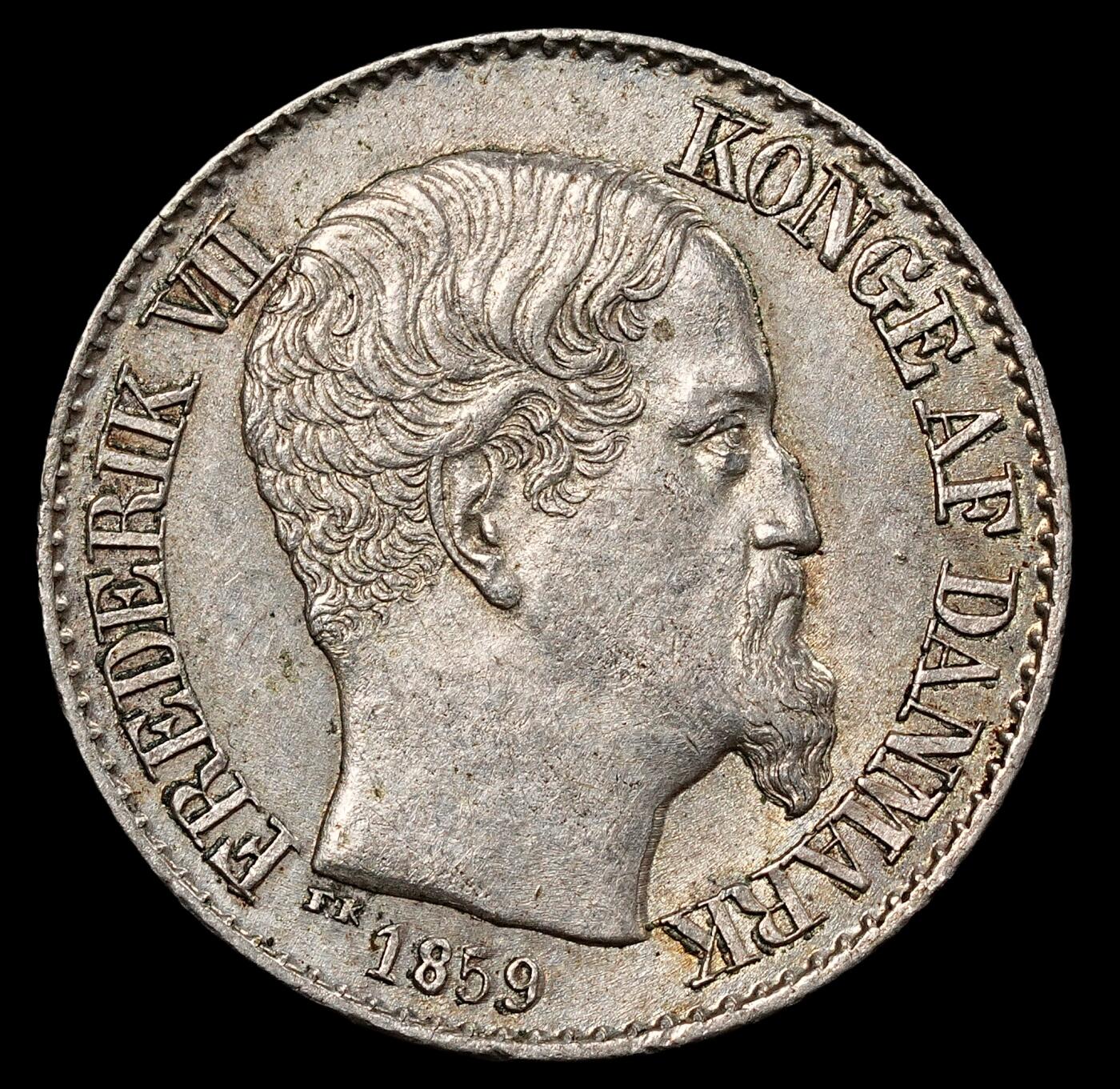 修遠堂世界钱币第九十三期 1859年丹属西印度5分银币 带底光