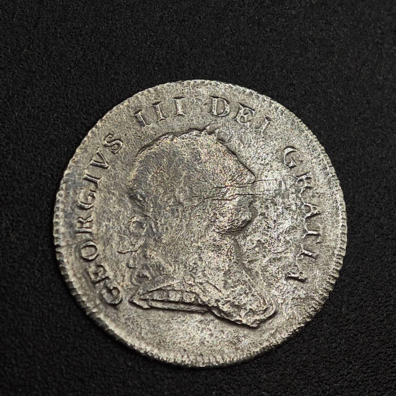 【淘币小摊】实时拍第七百九十六拍   小银币场   满百包邮可预留二周 每周一统一发货   爱尔兰银行1805年5便士代币银币