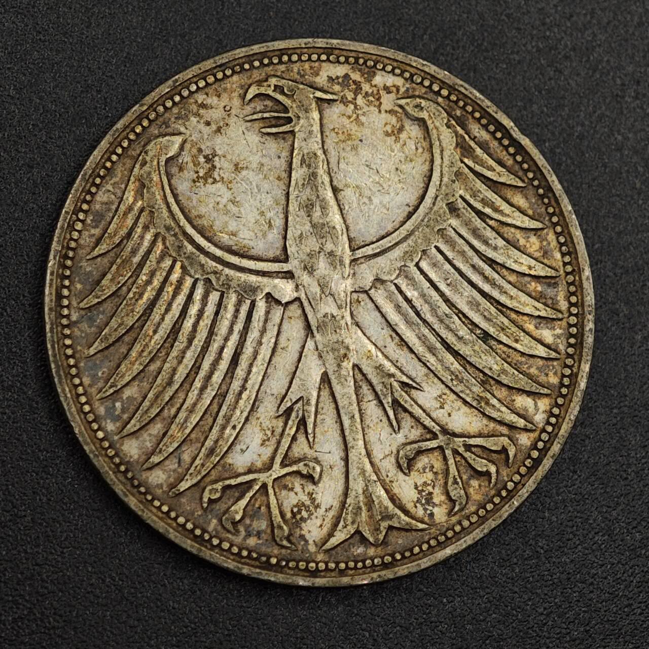 【淘币小摊】实时拍第七百九十六拍   小银币场   满百包邮可预留二周 每周一统一发货   德国1951年5马克银币