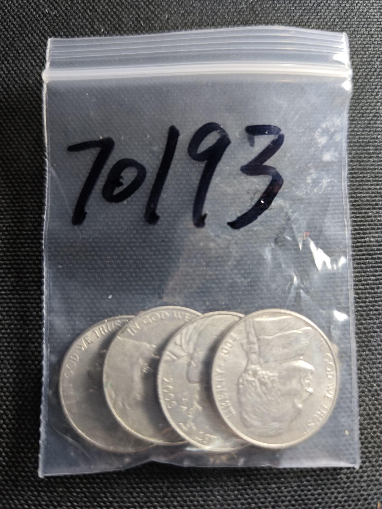 KK钱币收藏小铺  第370场  2月预留时间 周末发货  美国5分纪念币一组4枚