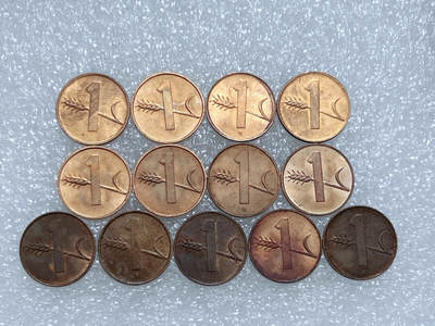 第一海外回流一元起拍收藏 散集专场  第266期 - 瑞士1分硬币 13枚