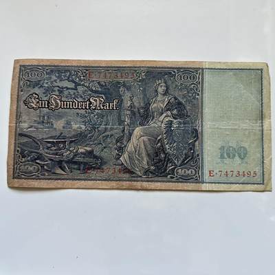 🌹外币初藏🌹🐯2025年第128场  每周二四六晚8️⃣点 接代拍 - 德国1910年100马克 大票幅