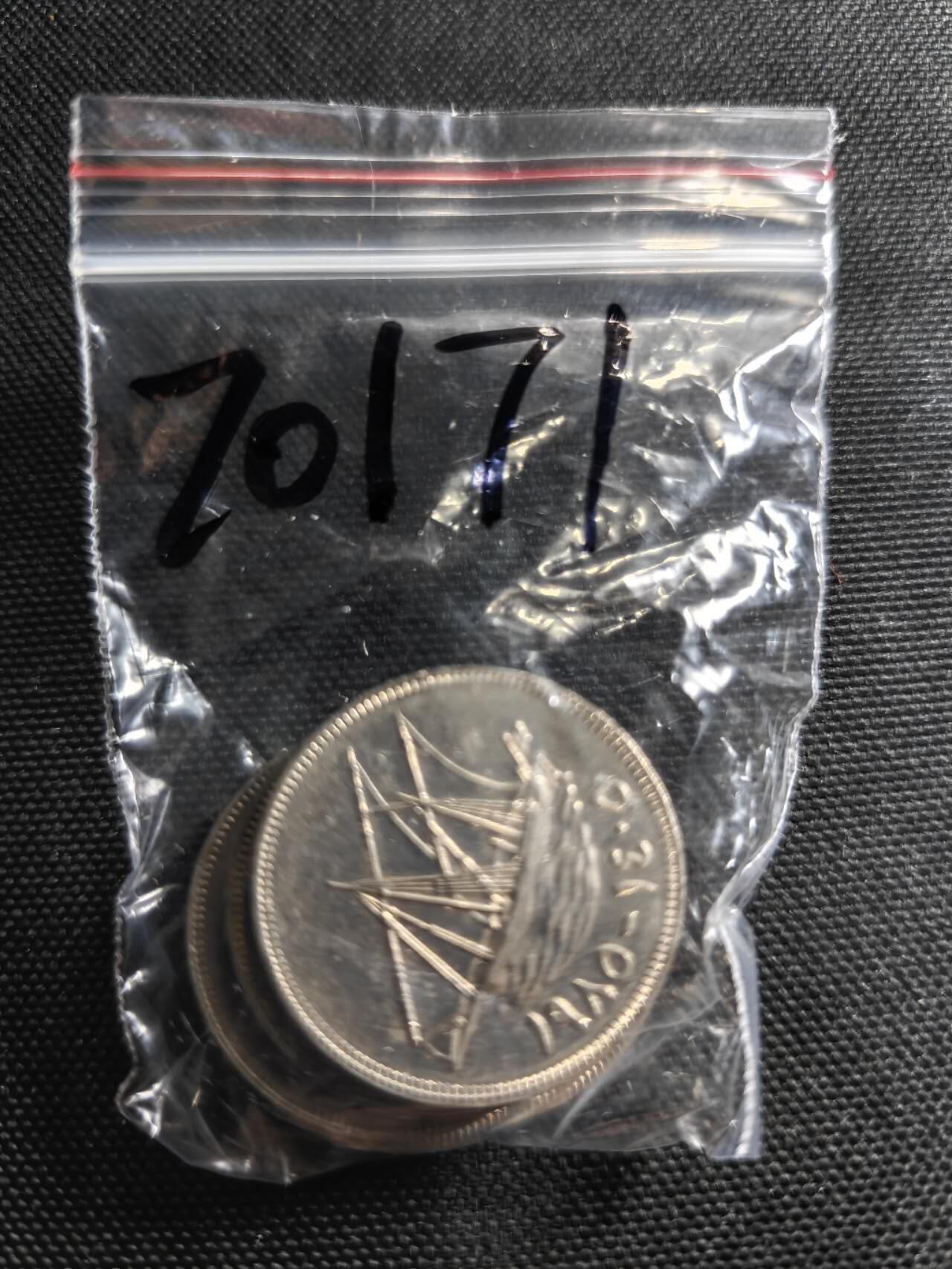 KK钱币收藏小铺  第370场  2月预留时间 周末发货  科威特100费尔6枚一组