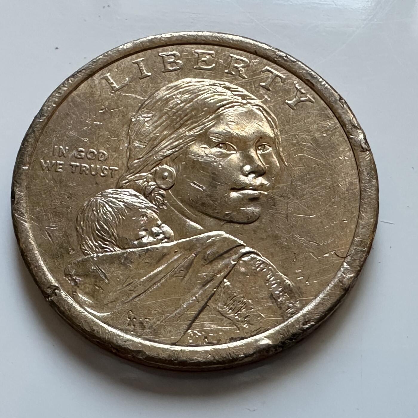 🌹外币初藏🌹🐯2025年第128场  每周二四六晚8️⃣点 接代拍 美国2009年1美元 印第安原住民a