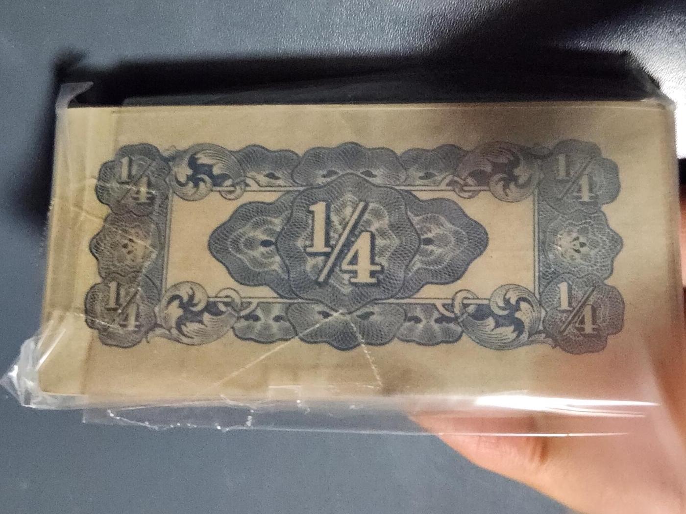 11月16号晚上8点 外国纸币自动截拍第60场 缅甸军票1/4卢比一刀100张