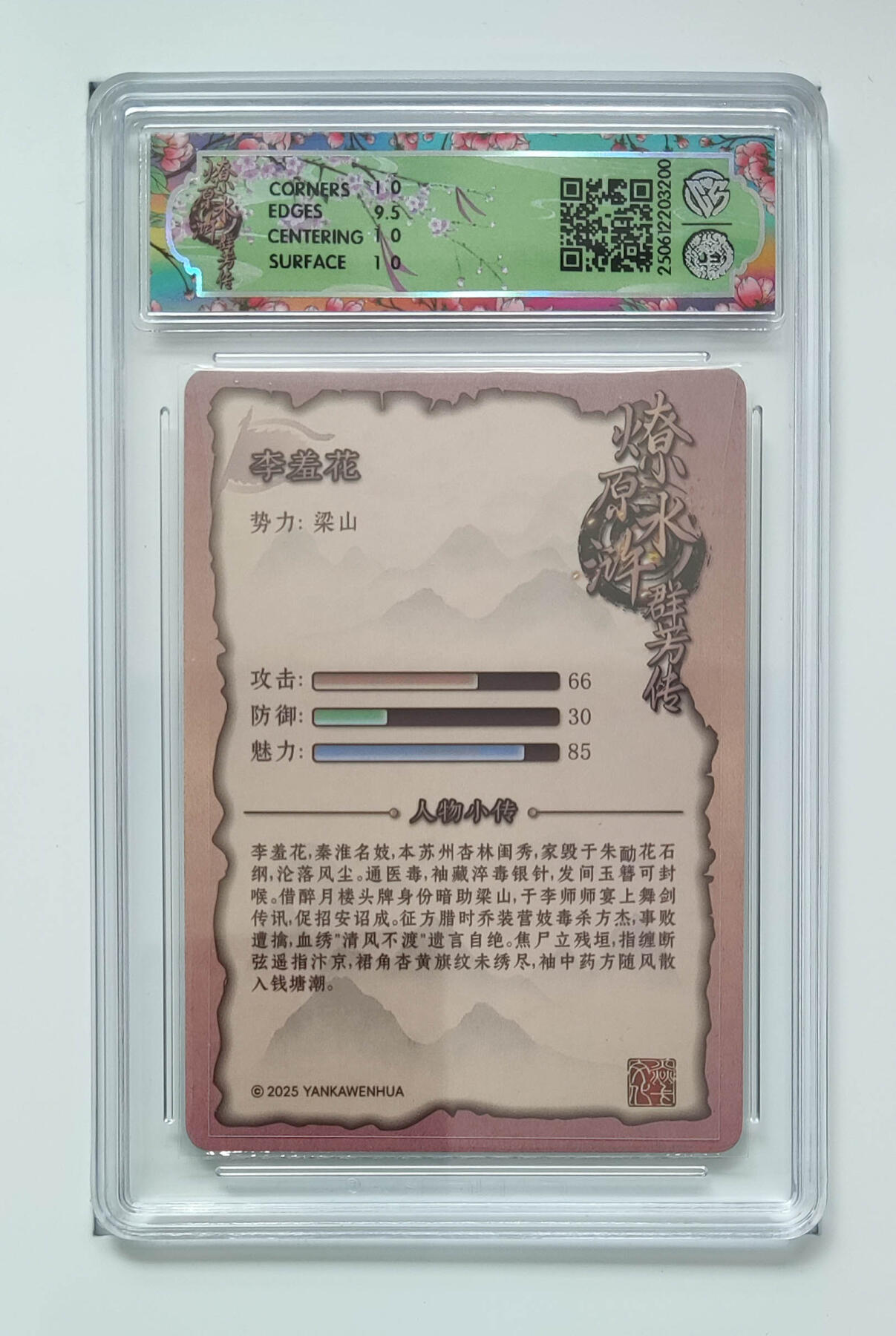 欢迎送拍、零成本上架，释放现金流，合理分配上拍卡品 【浮雕折光】玲姐 李羞花 焱卡文化水浒群芳传（下）  分数：10p