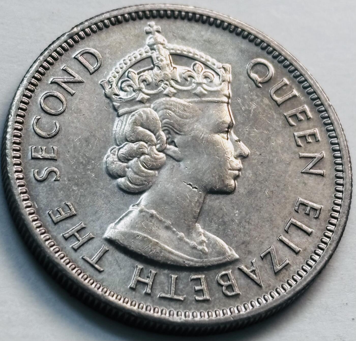 文馨钱币收藏第 281 场，【 长期接收代拍品】银元，银币，套币，纸币专场（本场截拍后休息三天，19 号发货） 原光品相 1974 年英属香港五毫，伊丽莎白二世 第二版