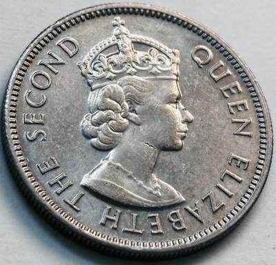 文馨钱币收藏第 281 场，【 长期接收代拍品】银元，银币，套币，纸币专场（本场截拍后休息三天，19 号发货） - 原光品相 1974 年英属香港五毫，伊丽莎白二世 第二版