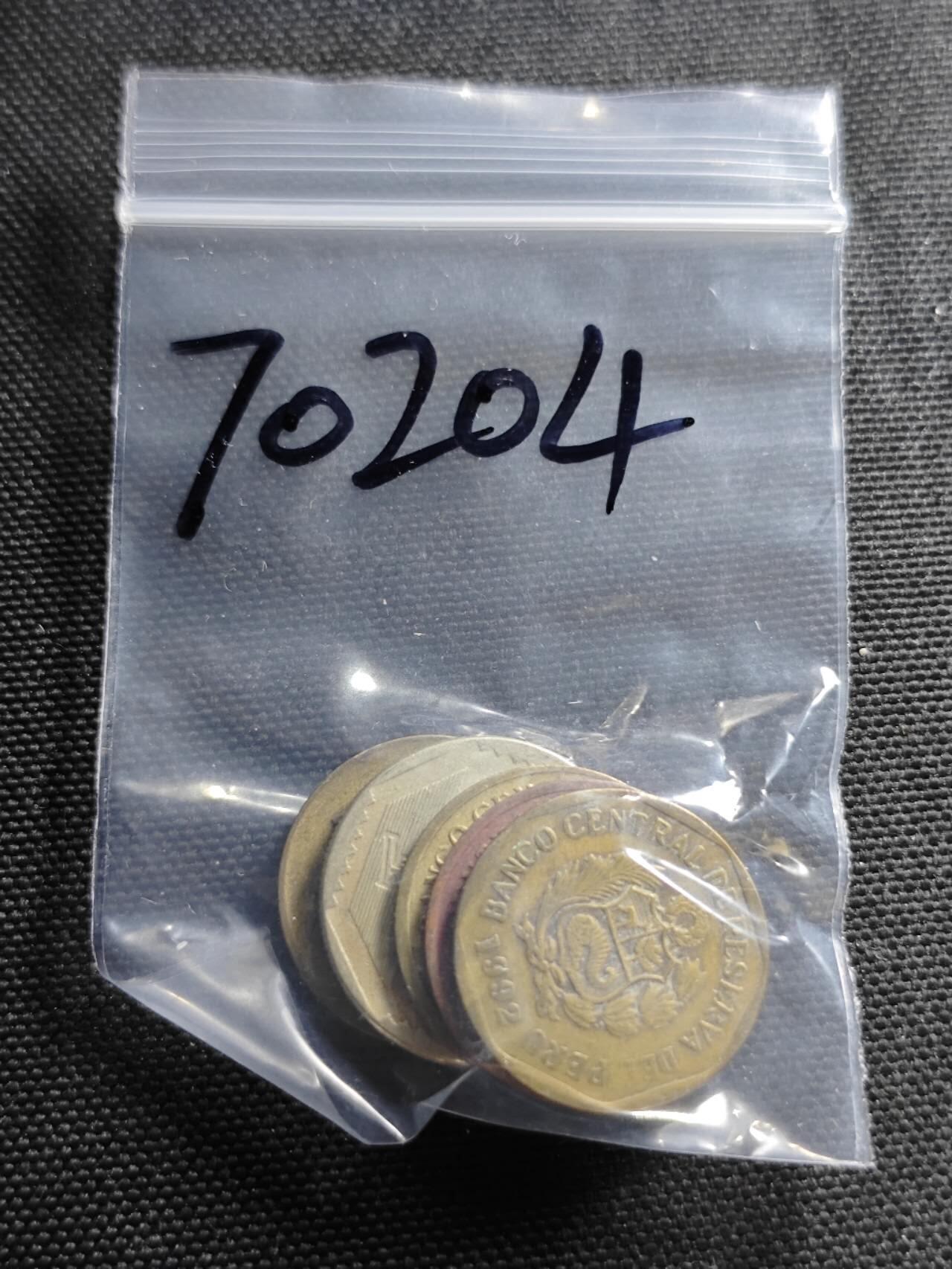 KK钱币收藏小铺  第370场  2月预留时间 周末发货  秘鲁一组5枚