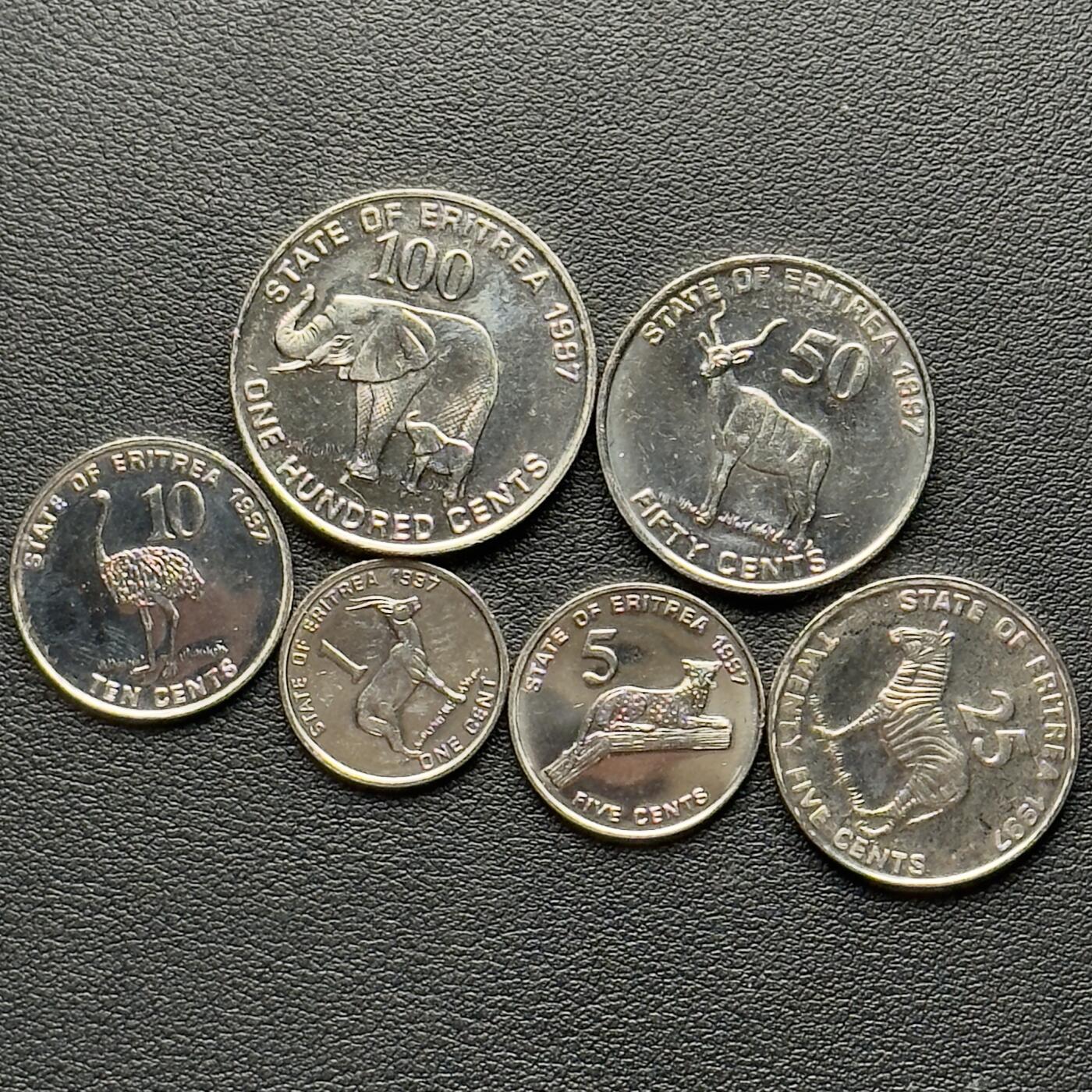 ＜小葵钱铺＞第65期·散币·银币场·满200包邮，不寄存·17号发货 厄立特里亚1991年套币