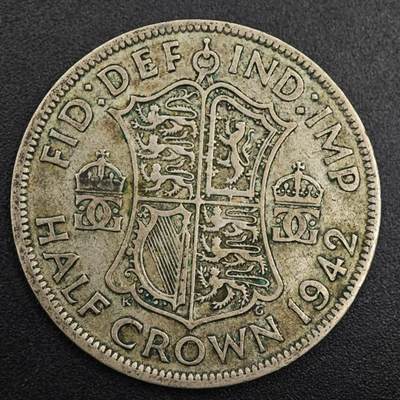 【淘币小摊】实时拍第七百九十六拍   小银币场   满百包邮可预留二周 每周一统一发货   - 英国1942年乔治六世半克朗银币