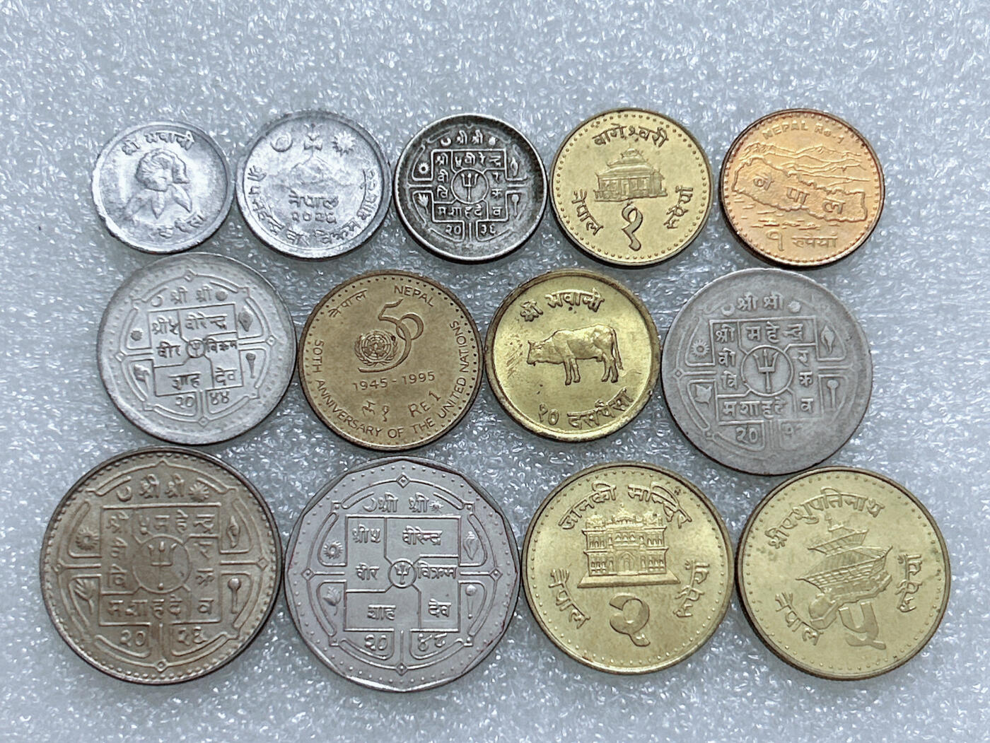 第一海外回流一元起拍收藏 散集专场  第266期 尼泊尔不同版本硬币 13枚