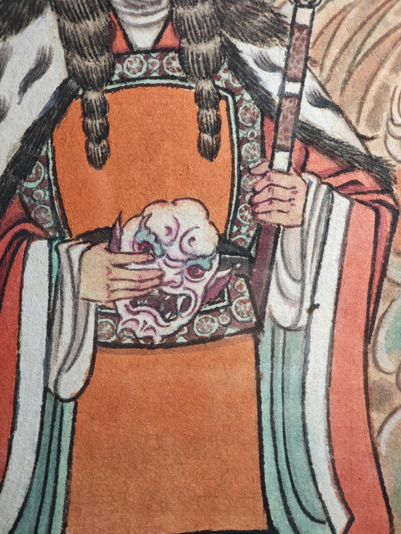 白泽拍卖卡牌手绘专场第28期（细雨生寒、寻梅闻香） 2024 冯涛手绘画 高长恭 兰陵王 尺寸：内20cm*28.2cm 外22.5cm*30.5cm