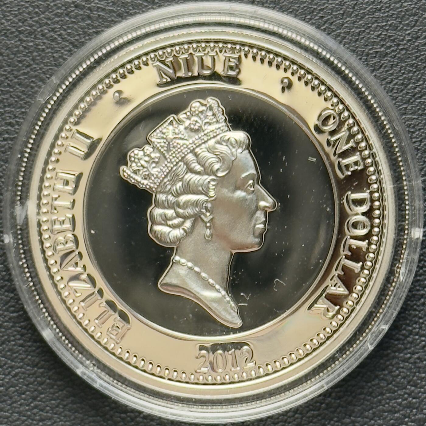 ＜小葵钱铺＞第65期·散币·银币场·满200包邮，不寄存·17号发货 〈发行量5000·28.28g，925银〉纽埃2012年1812年俄法战争·骑兵1元精制彩色纪念币