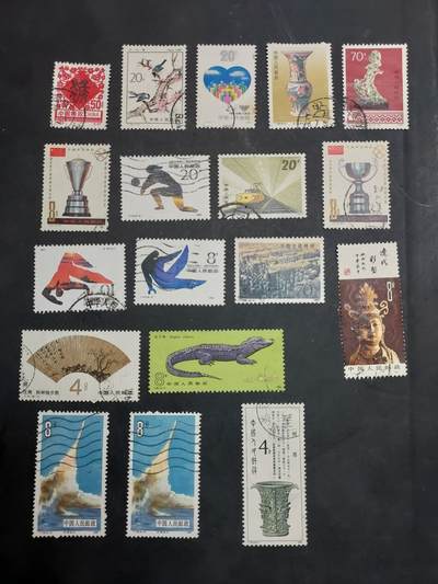 博彦收藏  TM 11月22日 8点 邮票专场 - JT 旧票18枚，个别瑕疵，大部分上品