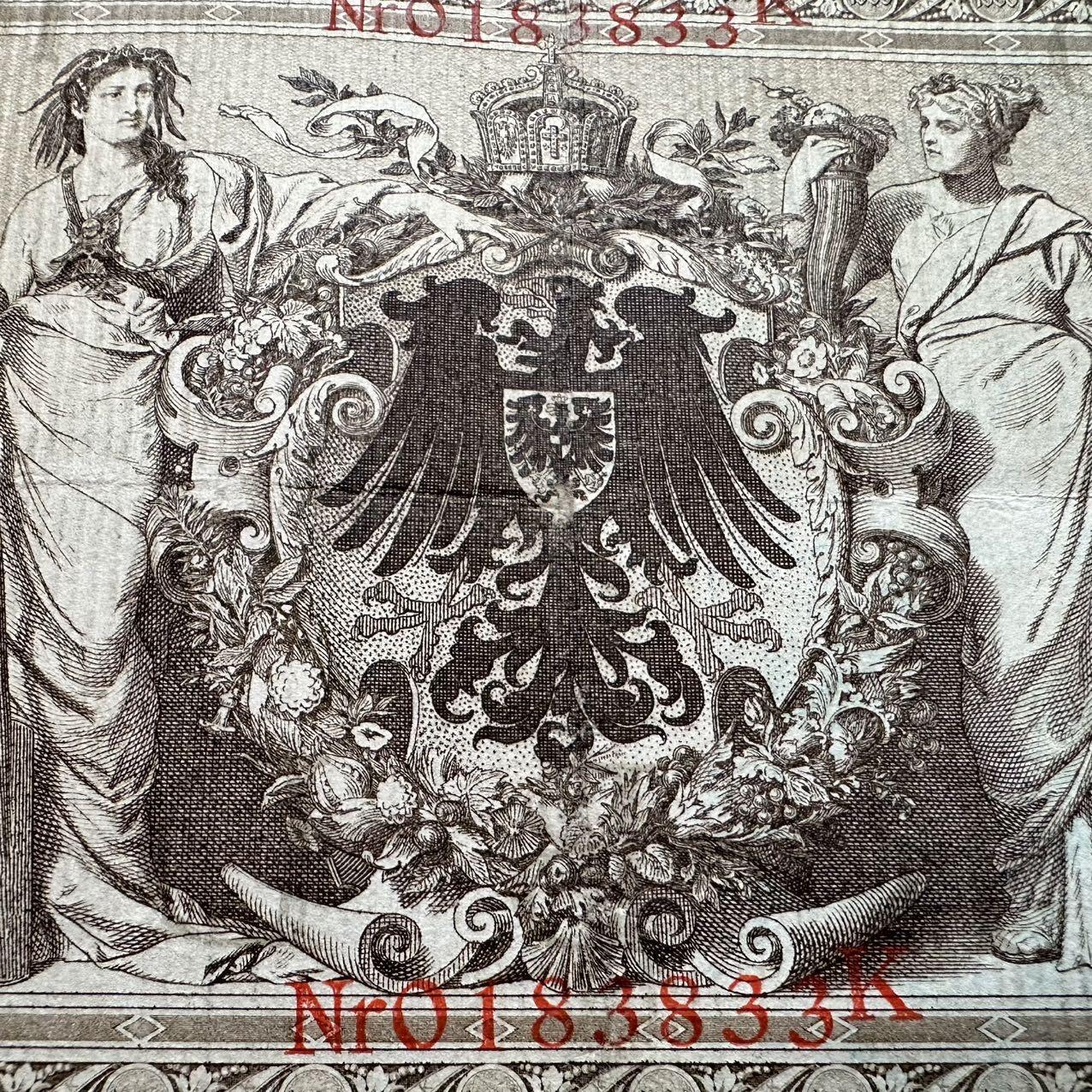 🌹外币初藏🌹🐯2025年第128场  每周二四六晚8️⃣点 接代拍 德国1910年1000马克 大票幅