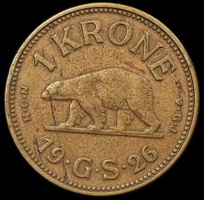 修遠堂世界钱币第九十三期 - 1926年格陵兰1克朗