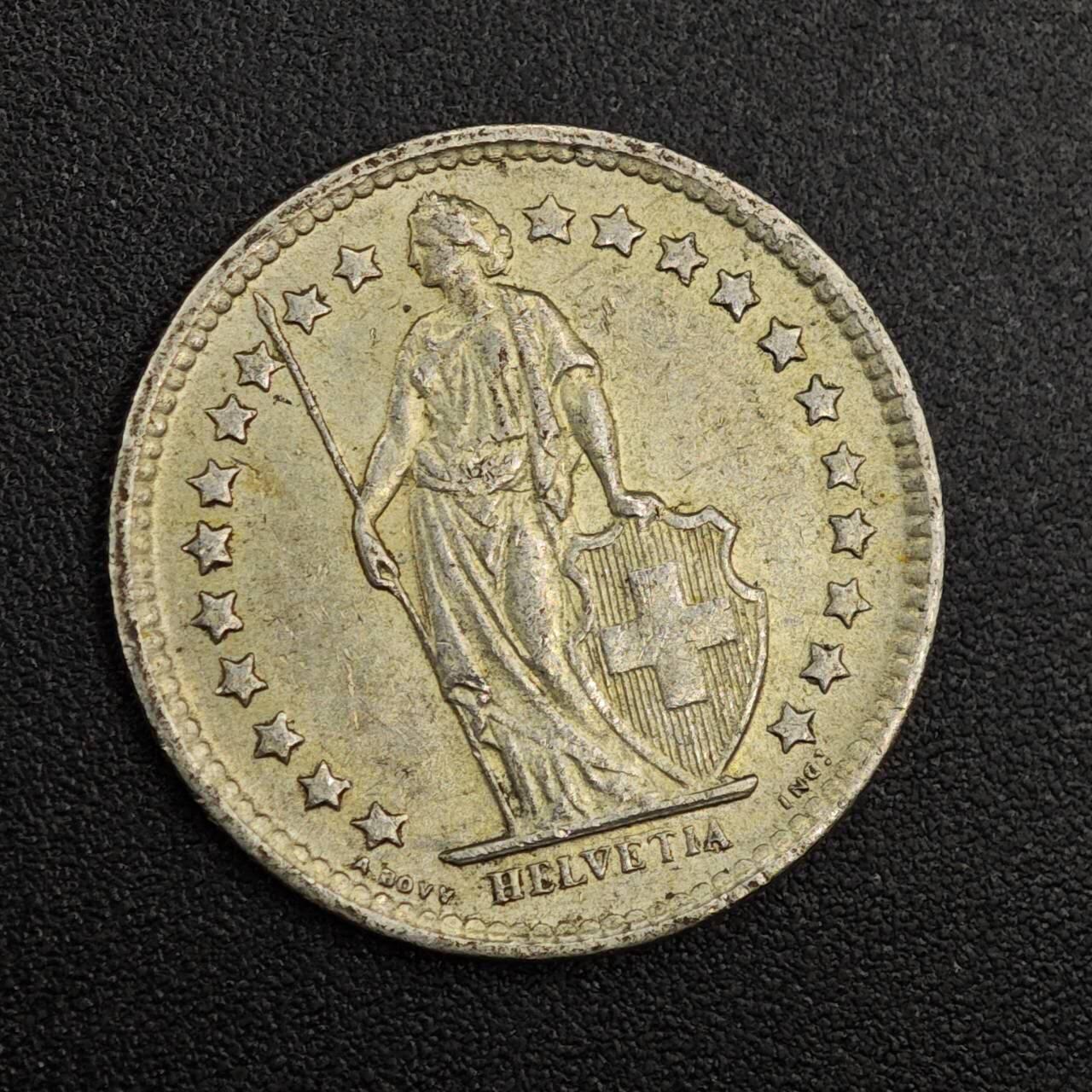 【淘币小摊】实时拍第七百九十六拍   小银币场   满百包邮可预留二周 每周一统一发货   瑞士1962年1/2法郎银币