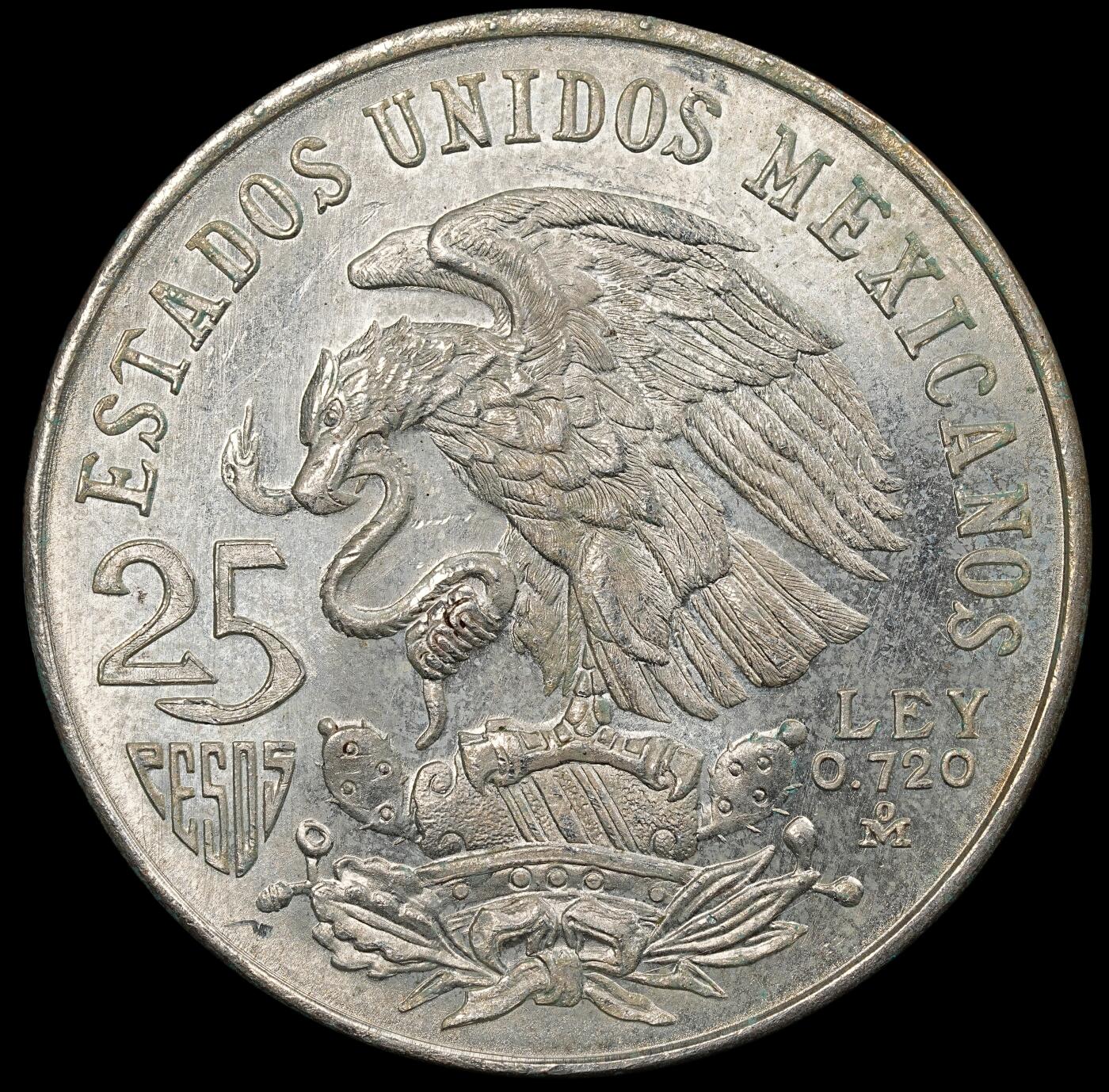 修遠堂世界钱币第九十三期 1968年墨西哥城奥运会25比索银币 22.50g 含银72% 完全未流通