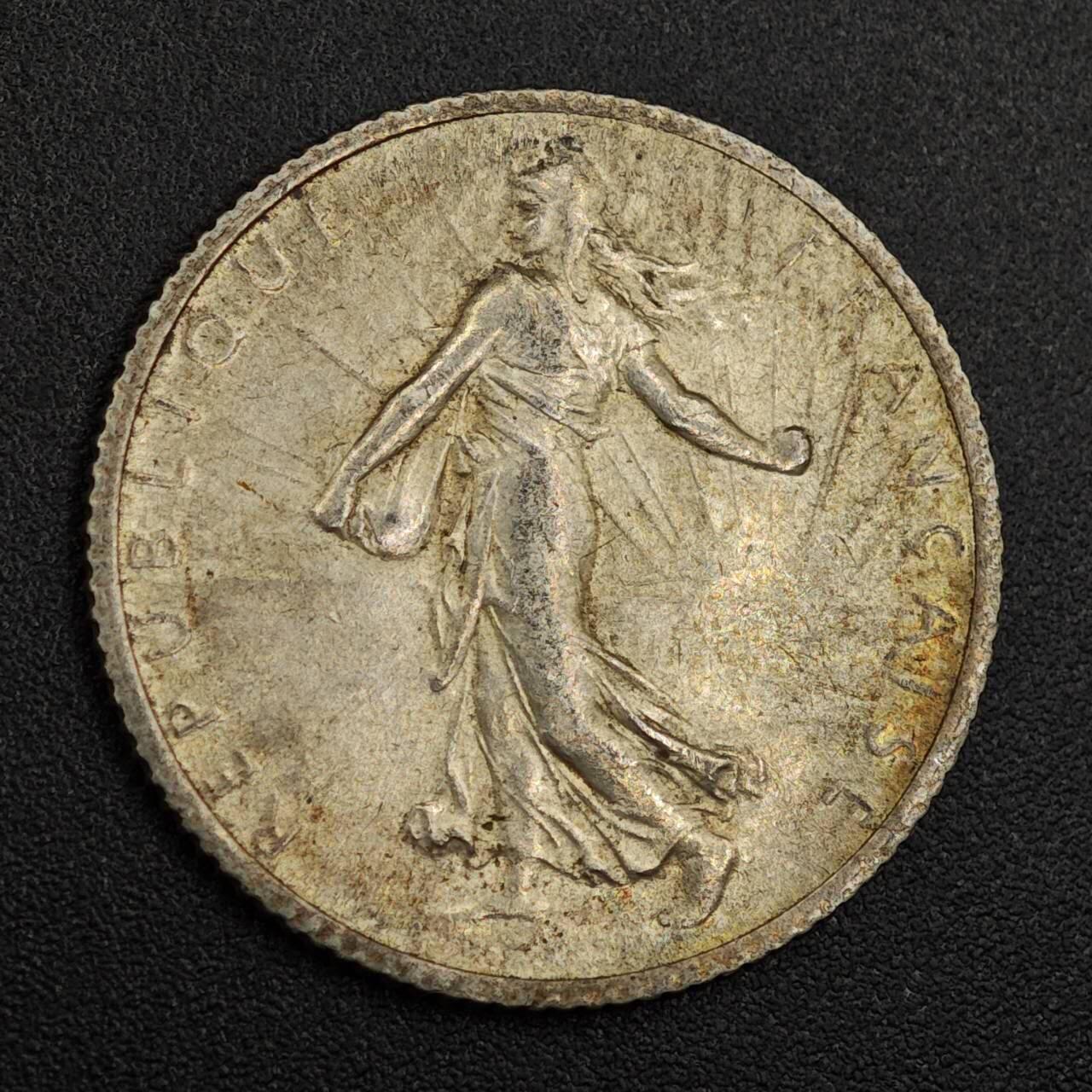 【淘币小摊】实时拍第七百九十六拍   小银币场   满百包邮可预留二周 每周一统一发货   法国1916年播种女神1法郎银币