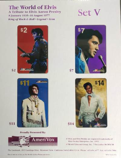 公藏第58期裸卡拍卖 - 美国密码新卡【猫王】4枚原封装。