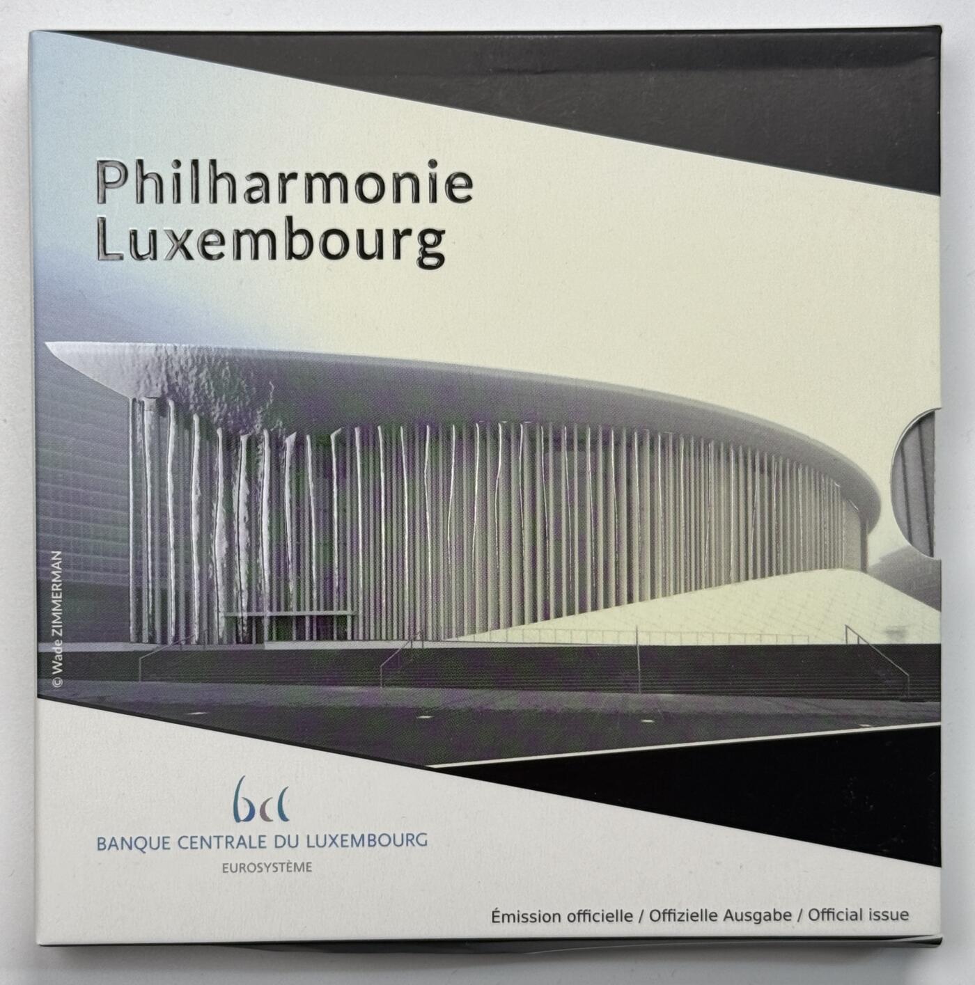 S&S Numismatic世界钱币-拍卖 第115期  卢森堡2025年 杰出建筑系列10-卢森堡爱乐音乐厅 2.5欧元银+北欧金双色纪念币 官方卡币