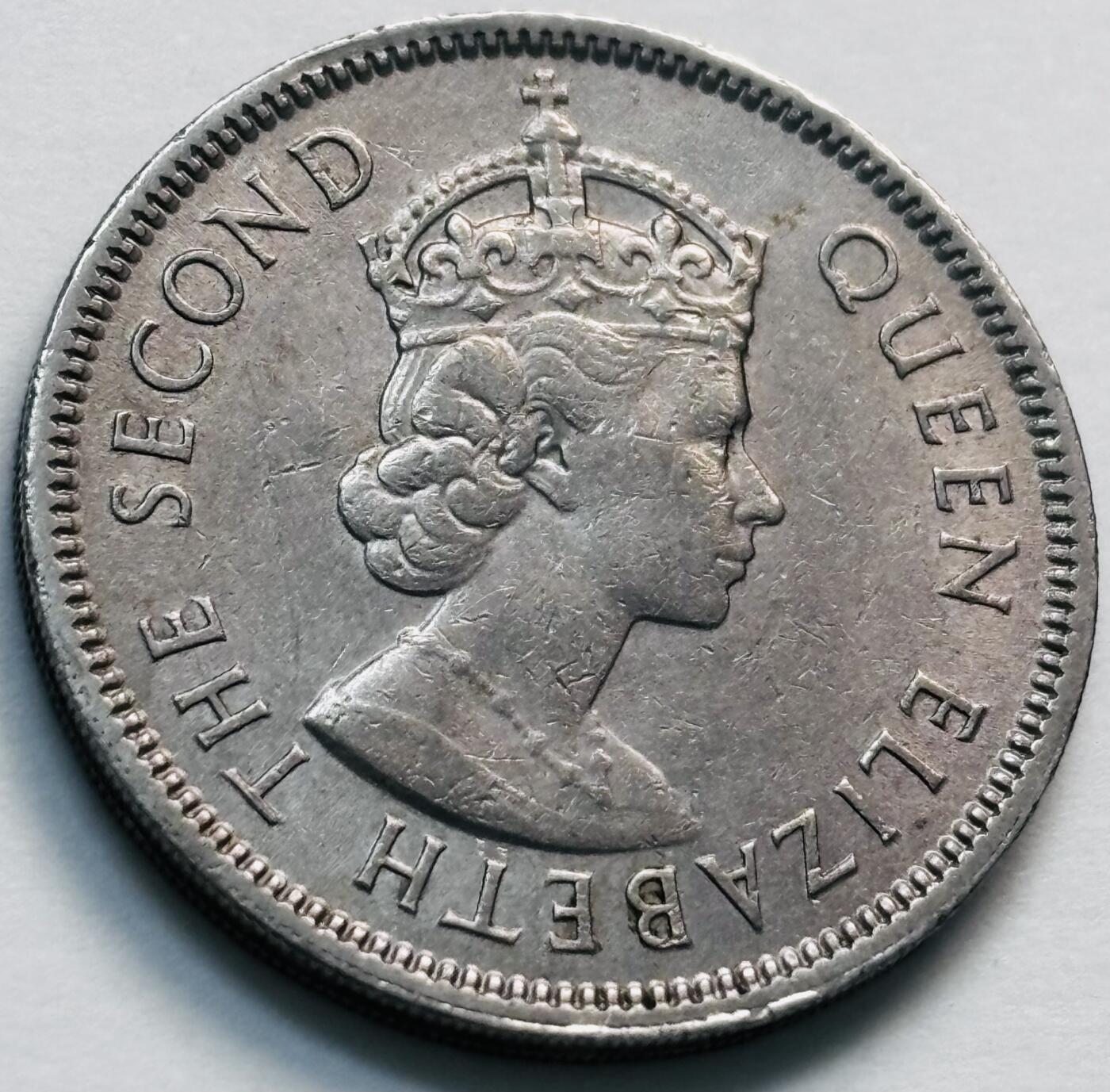 文馨钱币收藏第 281 场，【 长期接收代拍品】银元，银币，套币，纸币专场（本场截拍后休息三天，19 号发货） 1967 年英属香港五毫，伊丽莎白二世 第一版