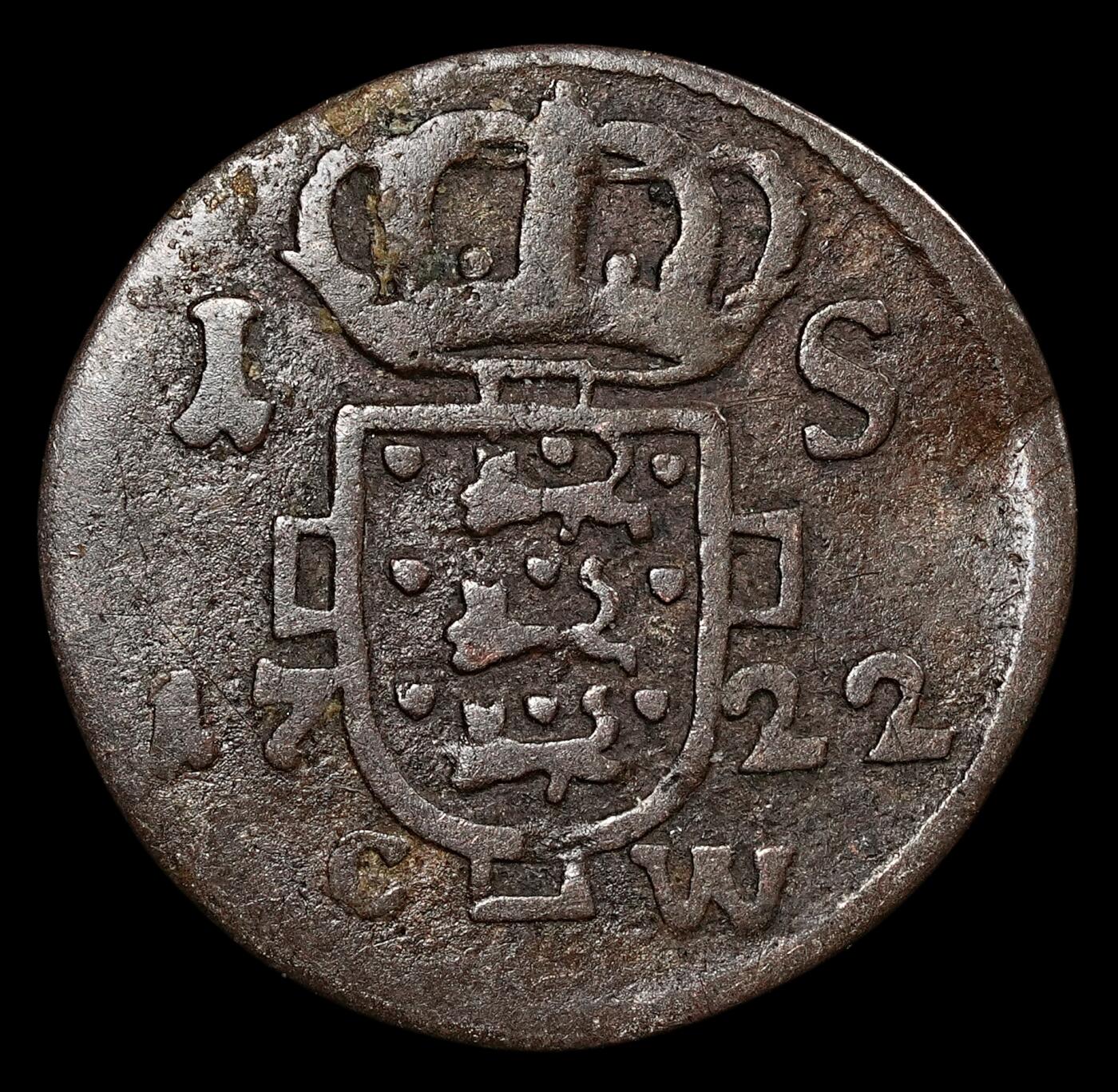 修遠堂世界钱币第九十三期 1722年丹麦1 SKILLING