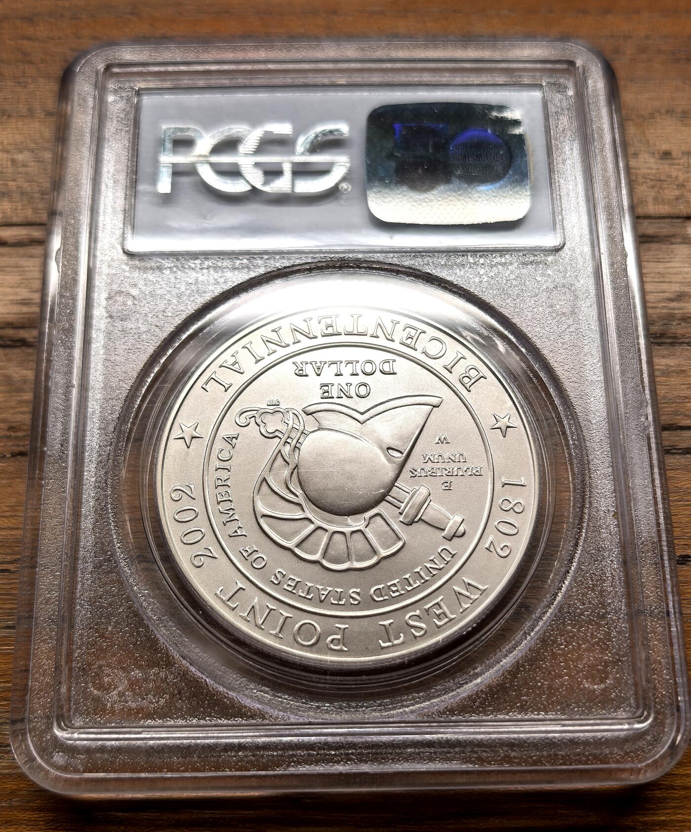 泉海漫舟·凡希社世界钱币微拍第三百十四期 2002美国西点军校纪念Dollar大银PCGS-MS69