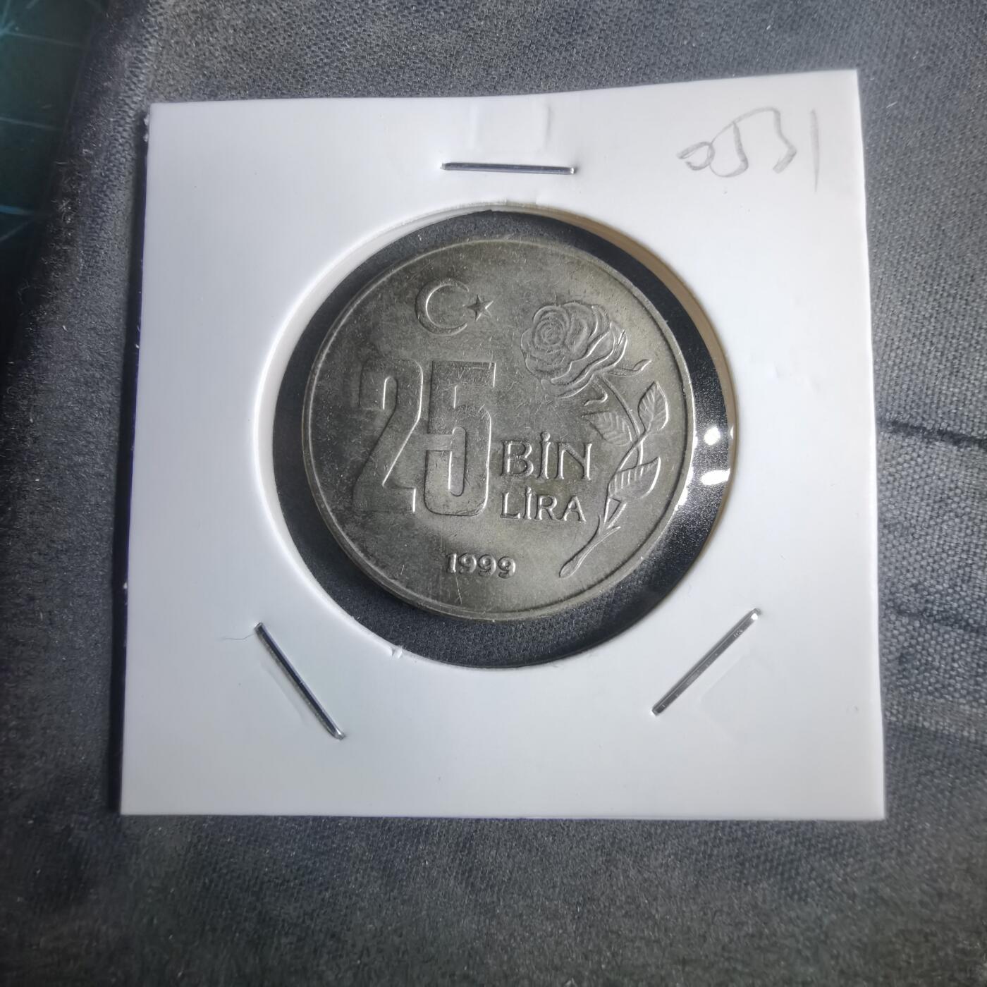 沼泽如烟--第905场 土耳其1999年2.5万里拉