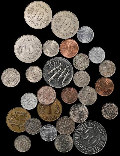 修遠堂世界钱币第九十三期 - 冰岛钱币一组 大部分未流通