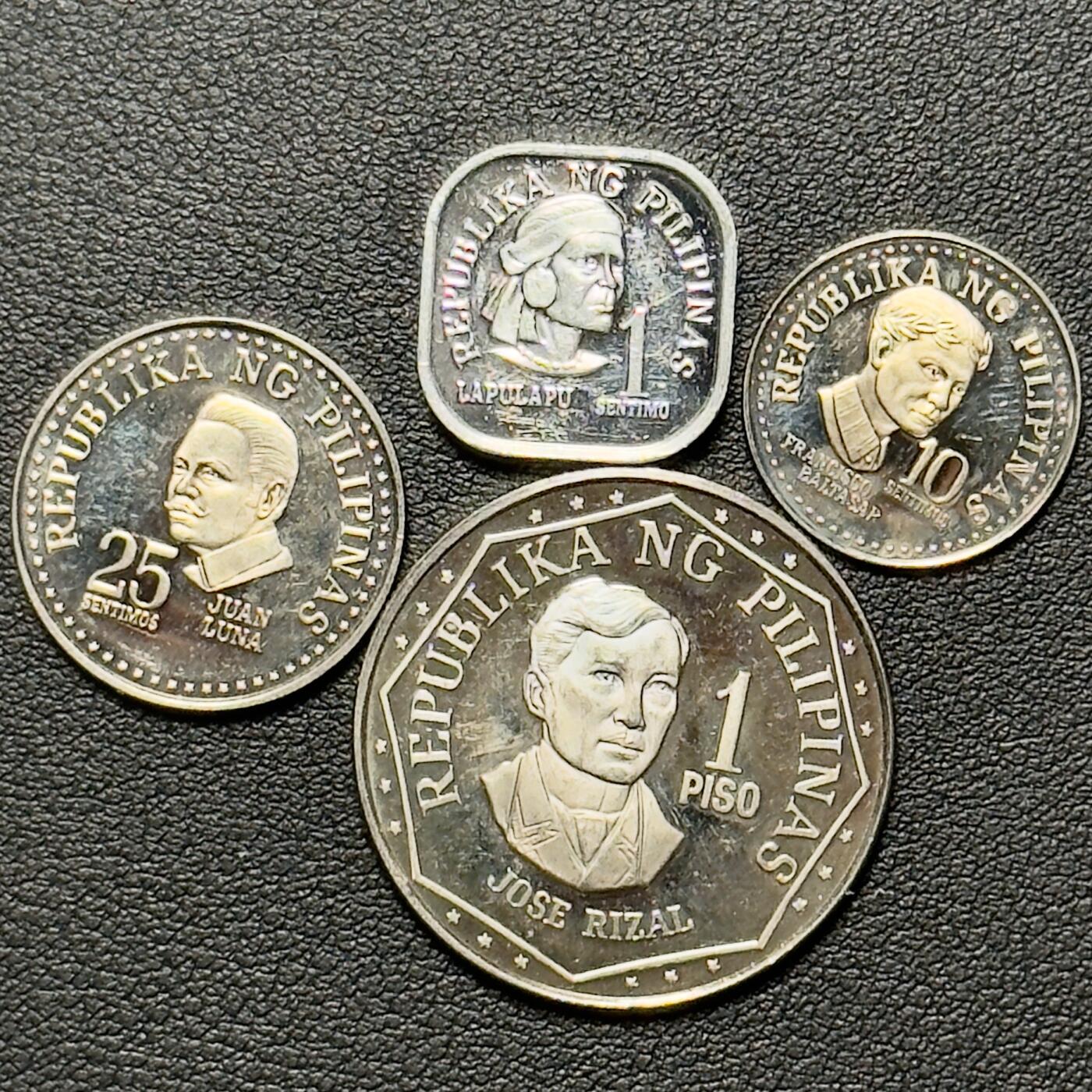 ＜小葵钱铺＞第65期·散币·银币场·满200包邮，不寄存·17号发货 菲律宾1976年精制套币4枚