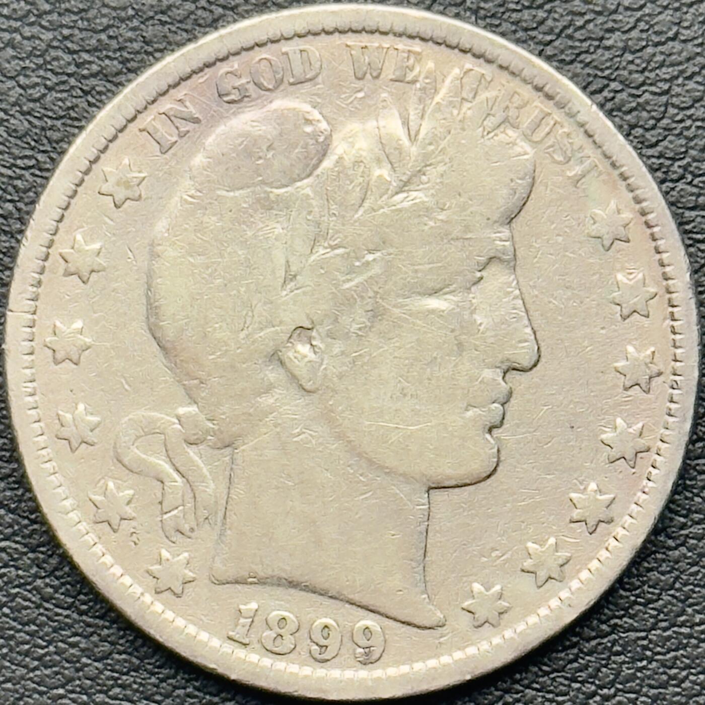 ＜小葵钱铺＞第65期·散币·银币场·满200包邮，不寄存·17号发货 美国1899年理发师50分银币