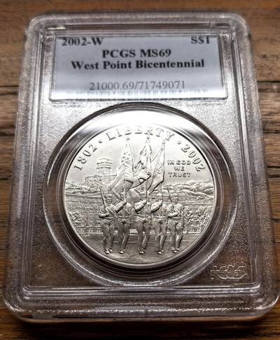 泉海漫舟·凡希社世界钱币微拍第三百十四期 - 2002美国西点军校纪念Dollar大银PCGS-MS69