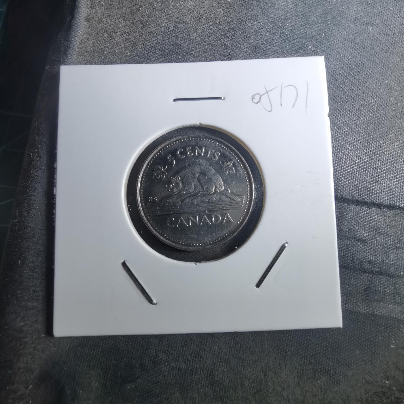 沼泽如烟--第905场 加拿大2002年5分纪念币