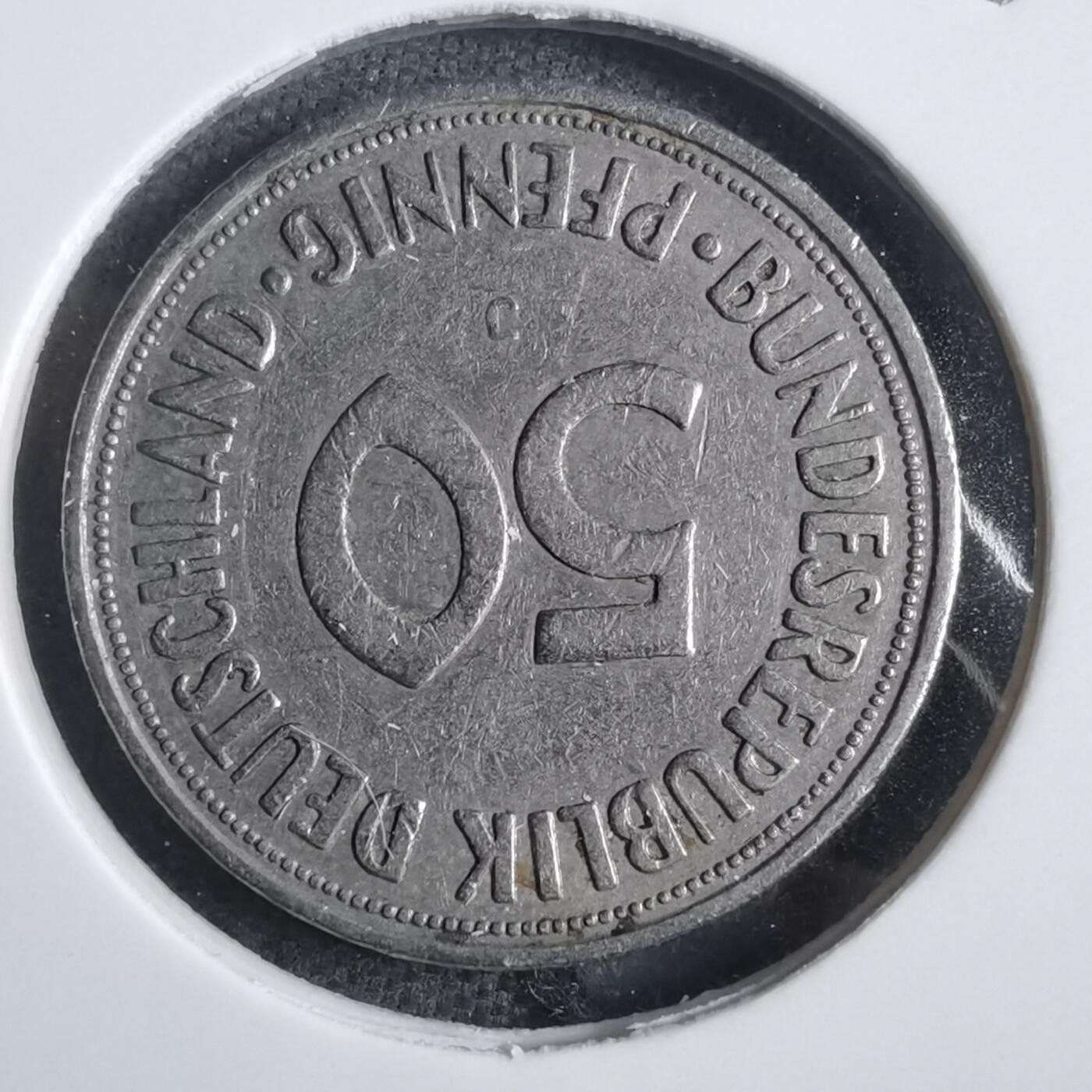 沼泽如烟--第905场 德国1950年50芬尼