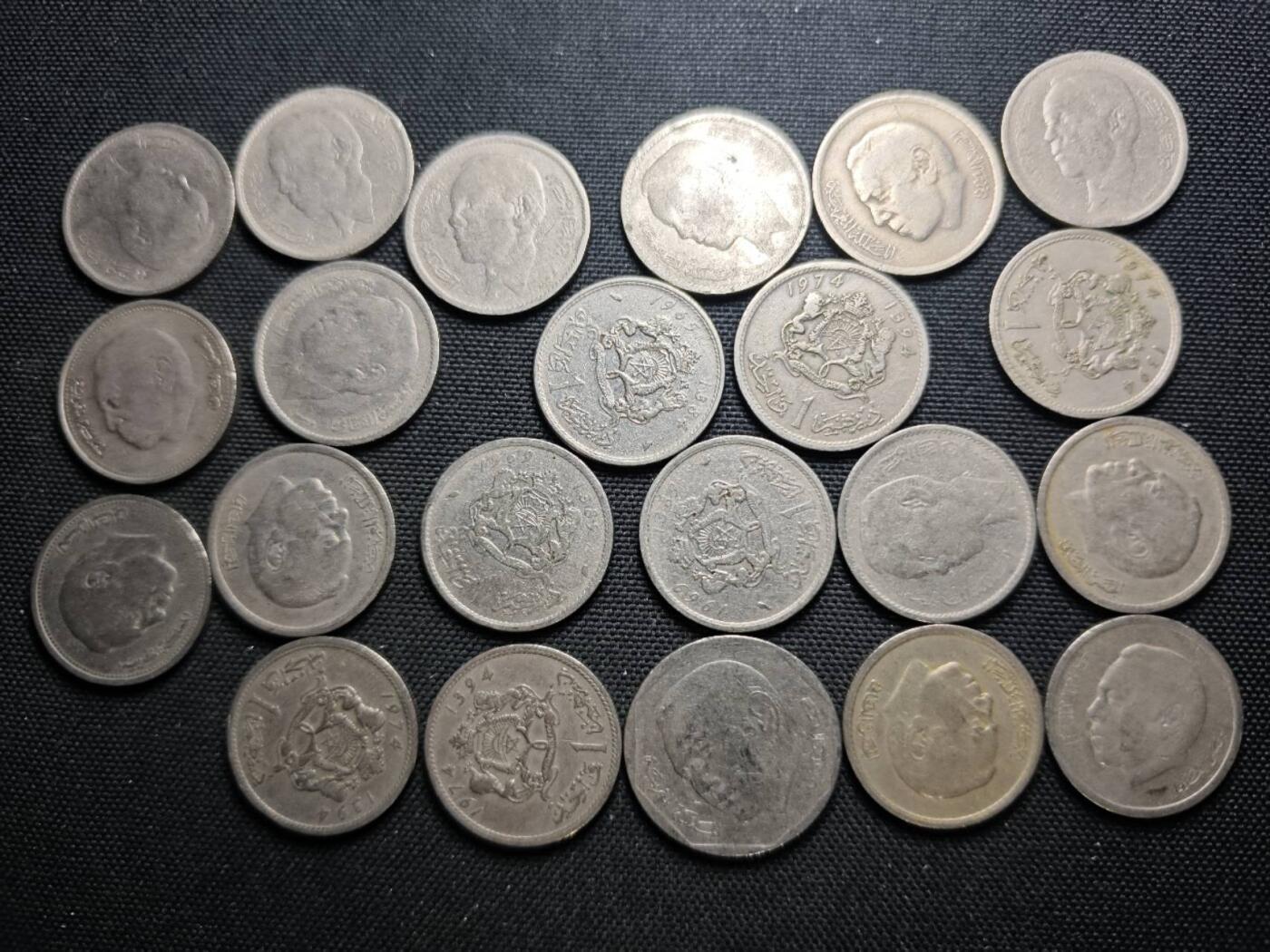 KK钱币收藏小铺  第370场  2月预留时间 周末发货  摩洛哥一组22枚