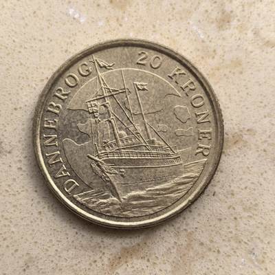 道一币馆币章第一百五十五场 - 丹麦2008年皇家游轮丹内布鲁克号20克朗纪念币