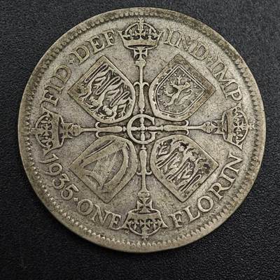 【淘币小摊】实时拍第七百九十六拍   小银币场   满百包邮可预留二周 每周一统一发货   - 英国1935年乔治五世弗洛林银币