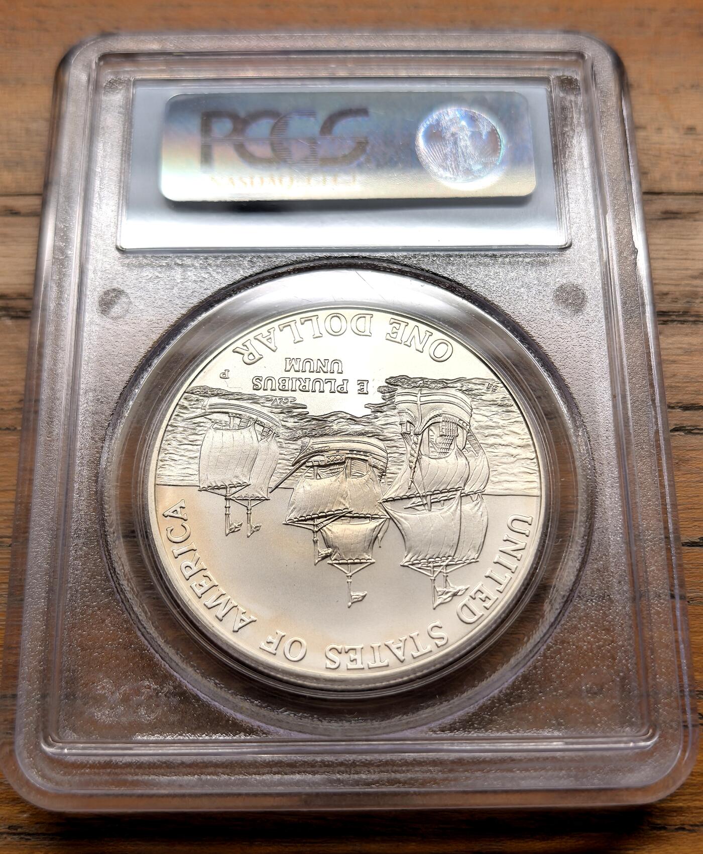 泉海漫舟·凡希社世界钱币微拍第三百十四期 2007美国詹姆斯敦纪念Dollar大银PCGS-MS69