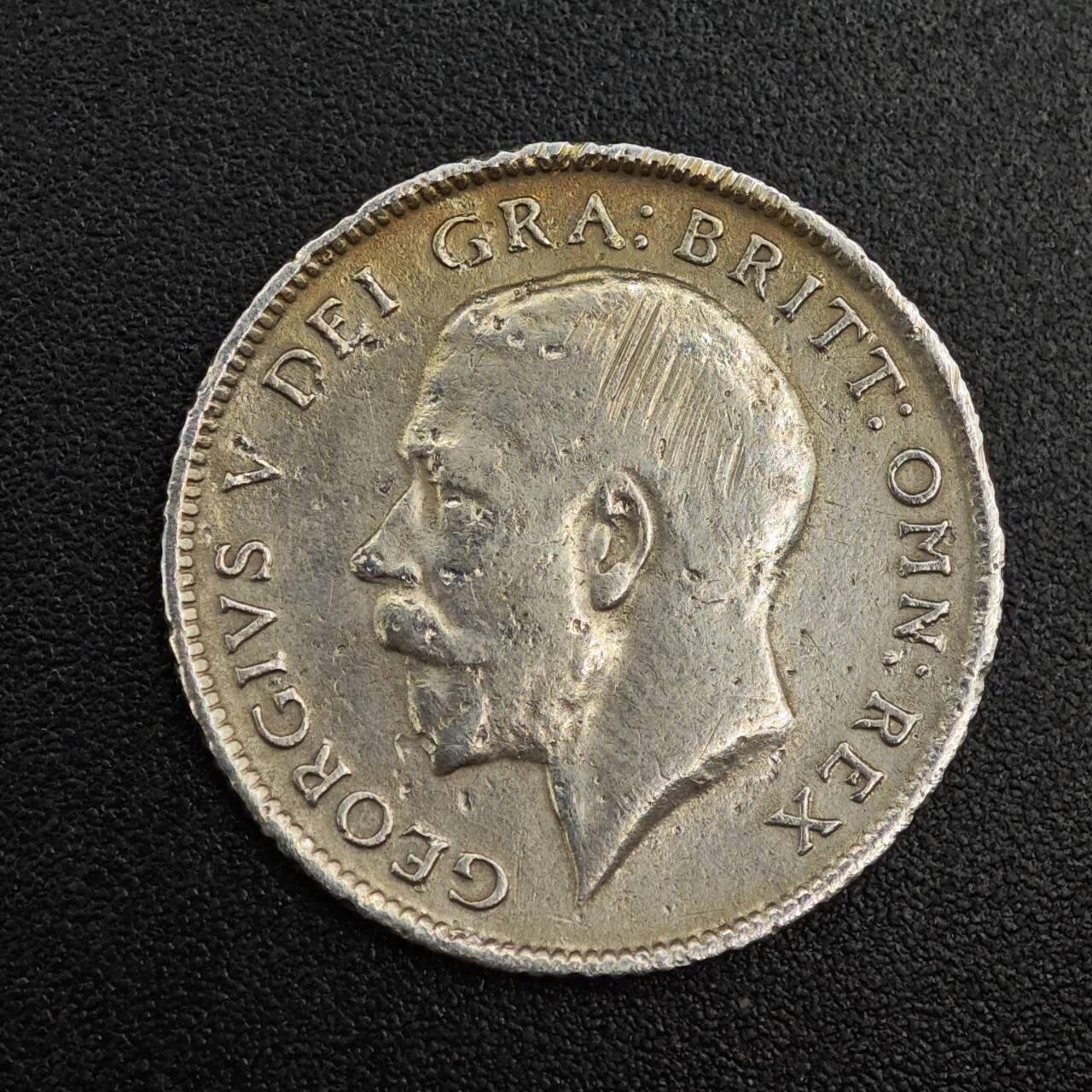 【淘币小摊】实时拍第七百九十六拍   小银币场   满百包邮可预留二周 每周一统一发货   英国1916年乔治五世6便士银币